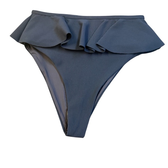 Navy Ruffle Bikini Bottom - Picture 2 of 5